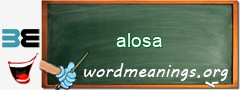 WordMeaning blackboard for alosa